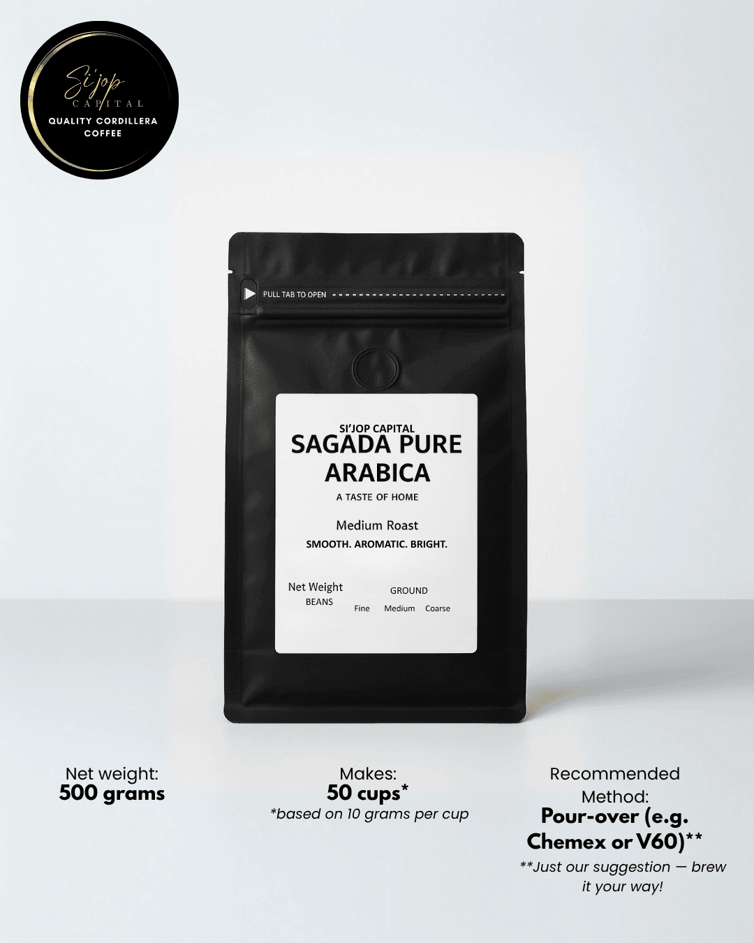 Sagada Arabica 500 grams - Si'jop Capital Specialty Coffee